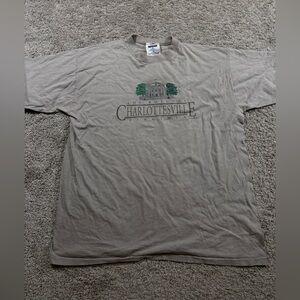 Charlottesville Virginia UVA Rotunda Vintage Single Stitched Shirt‎ Patriotic XL